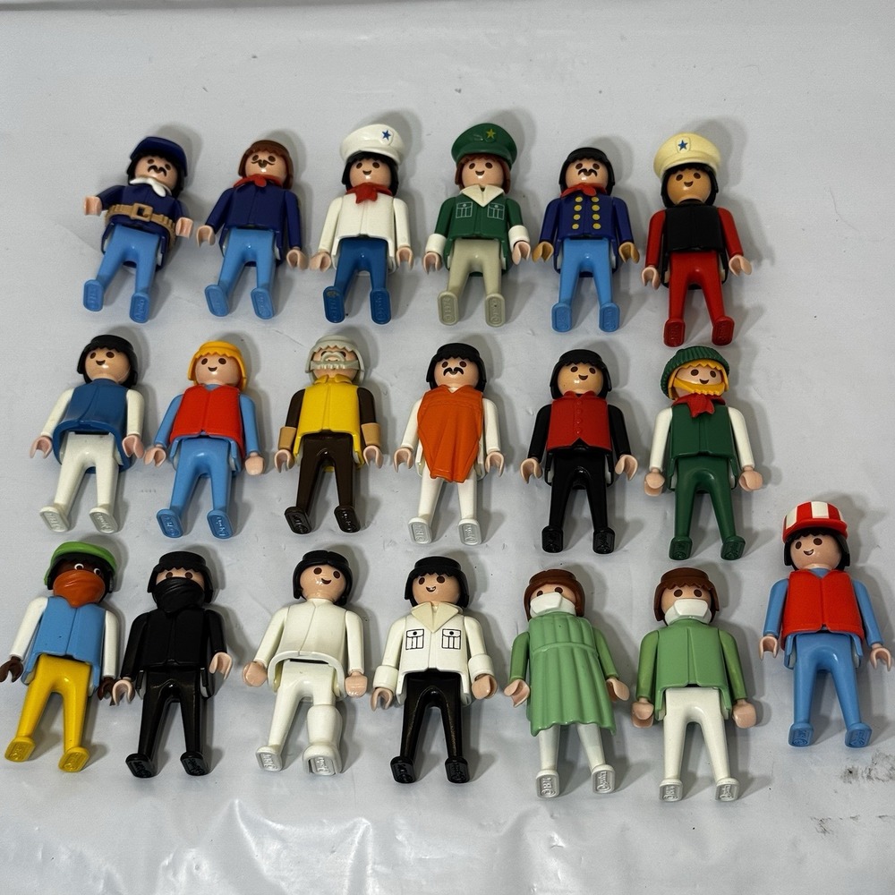 Vtg 1974 Playmobil Figures Mixed Lot of 19 Geobra Confederate Military Medieval+
